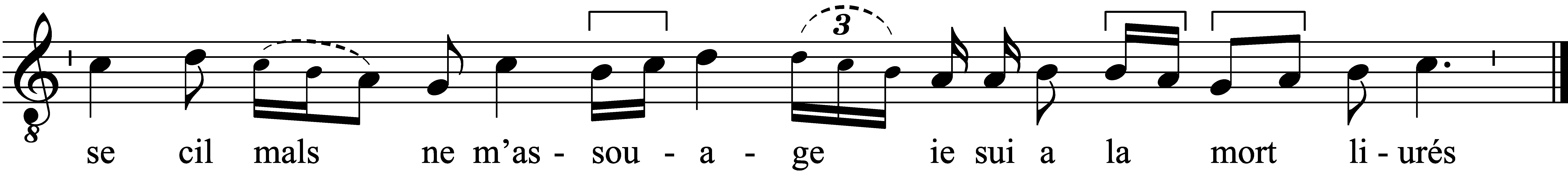 Refrain musical notation